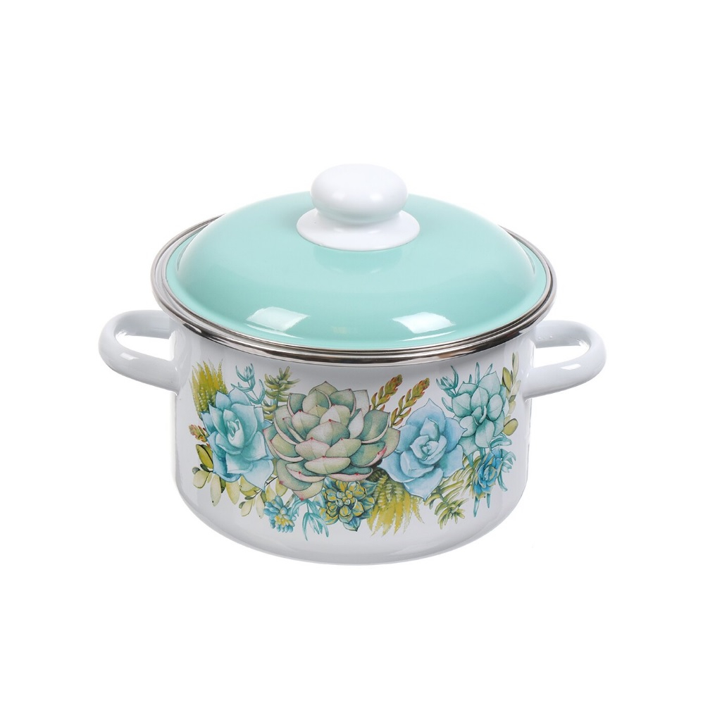 Кастрюля эмалированная сталь СтальЭмаль Монантес 3 л, с крышкой, 6RD181M