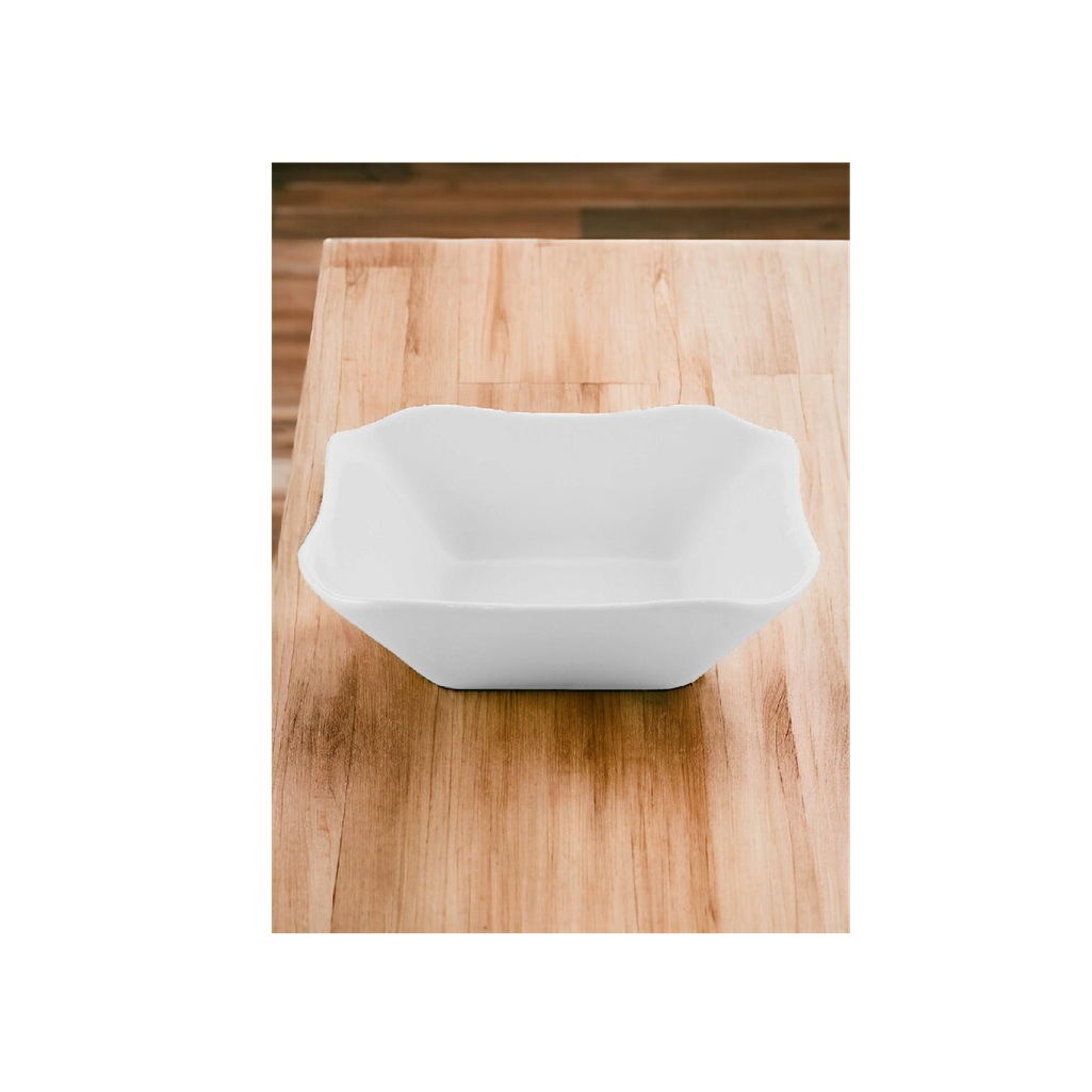 Салатник ДФЗ Идиллия Белье квадратный 450 мл, керамика, белый