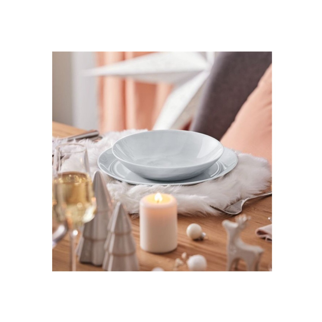 Тарелка Luminarc Diwali Marble P9835 суповая стекло 20 см, серая