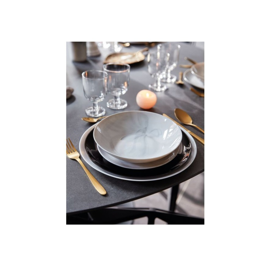 Тарелка Luminarc Diwali Marble P9835 суповая стекло 20 см, серая