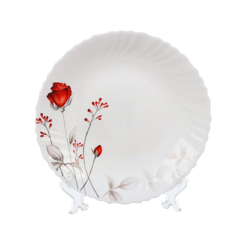 Тарелка десертная Daniks Вероника LHP75/220303 стеклокерамика, белая, 19 см