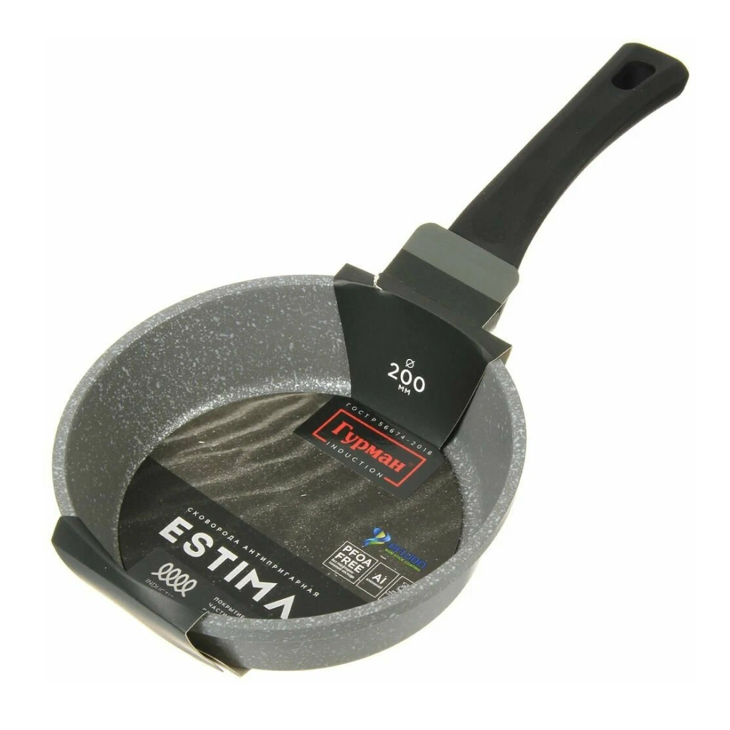 Сковорода Estima Гурман антипригарное покрытие, индукция 20 см