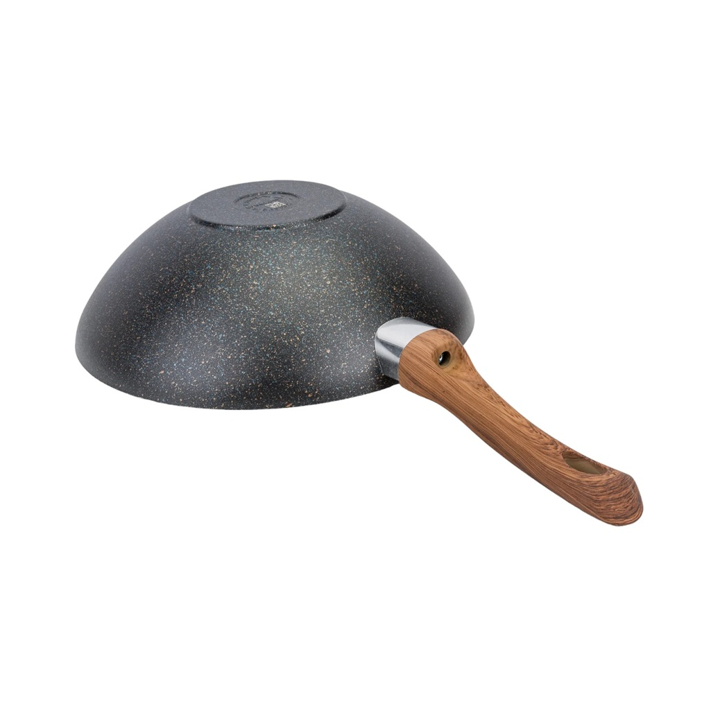 Сковорода вок Kukmara Granit Ultra свкгг280а алюминий, синяя, 28 см