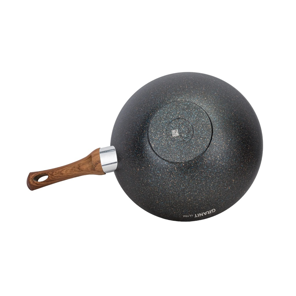 Сковорода вок Kukmara Granit Ultra свкгг280а алюминий, синяя, 28 см