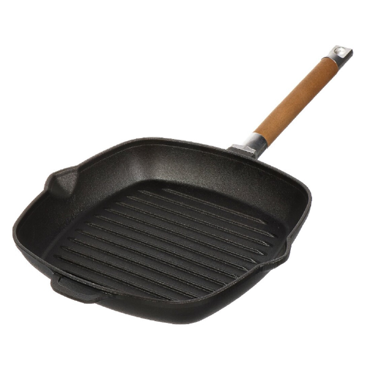 Сковорода чугунная Гардарика с деревянной ручкой 260х45 мм