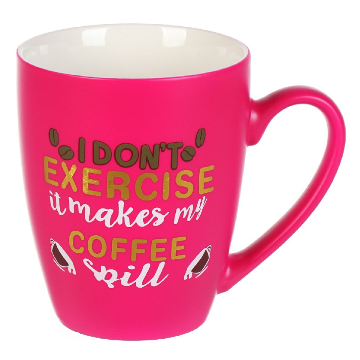 Кружка I don't exercise керамика Y4-8053, 340 мл