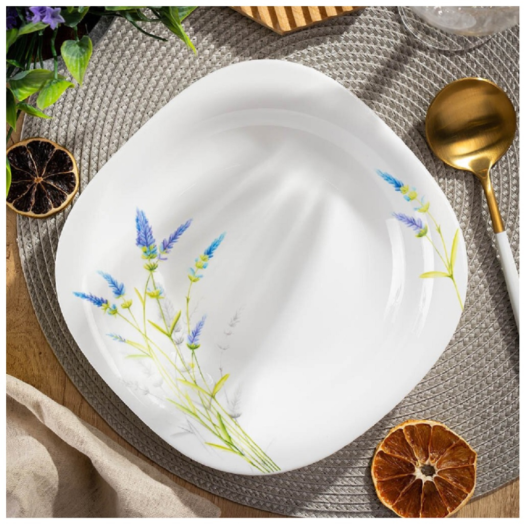 Тарелка Daniks Манифик суповая, стеклокерамика, глубокая, для супа 21 см