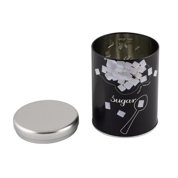 Банка для сыпучих продуктов Mallony Сахар, металлическая, с крышкой, 0.9 л