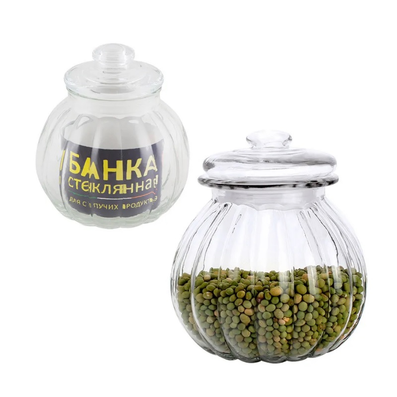 Банка для сыпучих продуктов Mallony Bolla, стекло, с крышкой, 0.75 л