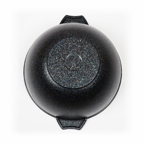 Казан алюминий Гранит star/Мечта с крышкой, антипригарное покрытие, 5 л, черный 55803 