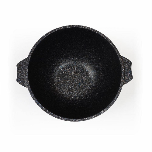 Казан алюминий Гранит star/Мечта с крышкой, антипригарное покрытие, 5 л, черный 55803 