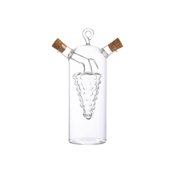 Емкость для масла и уксуса Mallony Oliva Виноград, стекло, 350/50 мл