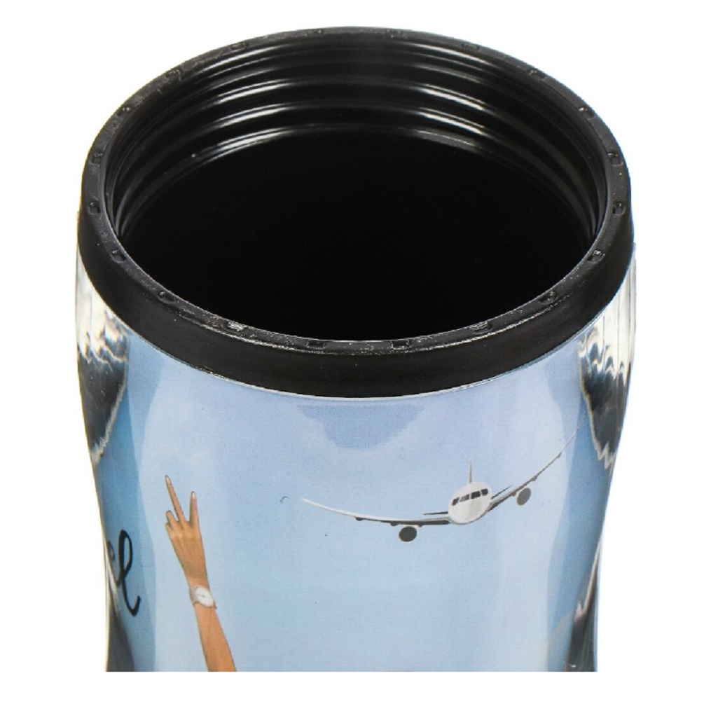 Термокружка пластик Daniks Девушка на пирсе 0.38 л YYCF001-28