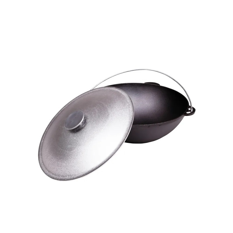 Казан чугунный Гардарика татарский с алюминевой крышкой d360мм 8л