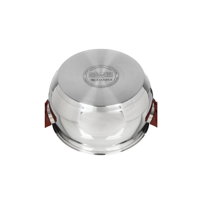 Кастрюля Daniks Орлея GS-01159P-20CA с крышкой, 3.6 л