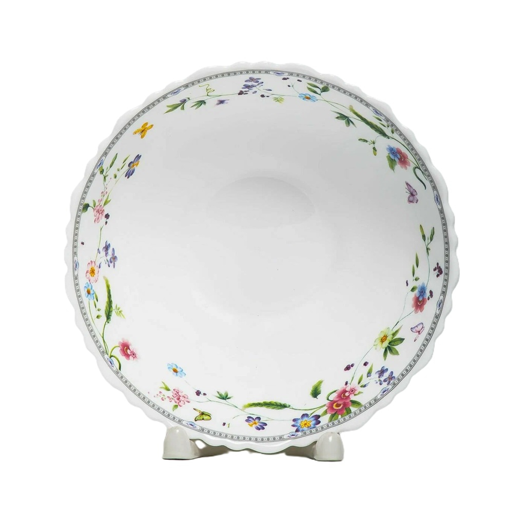 Салатник Olaff Мануэла круглый, 155 мм, стекло, белый, 0.5 л