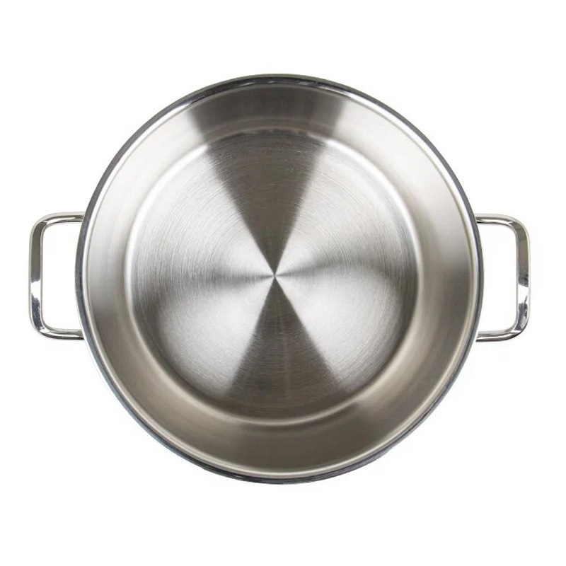 Кастрюля Dariis Senso, нержавеющая сталь с стеклянной крышкой 28x18 см, 10,5 л