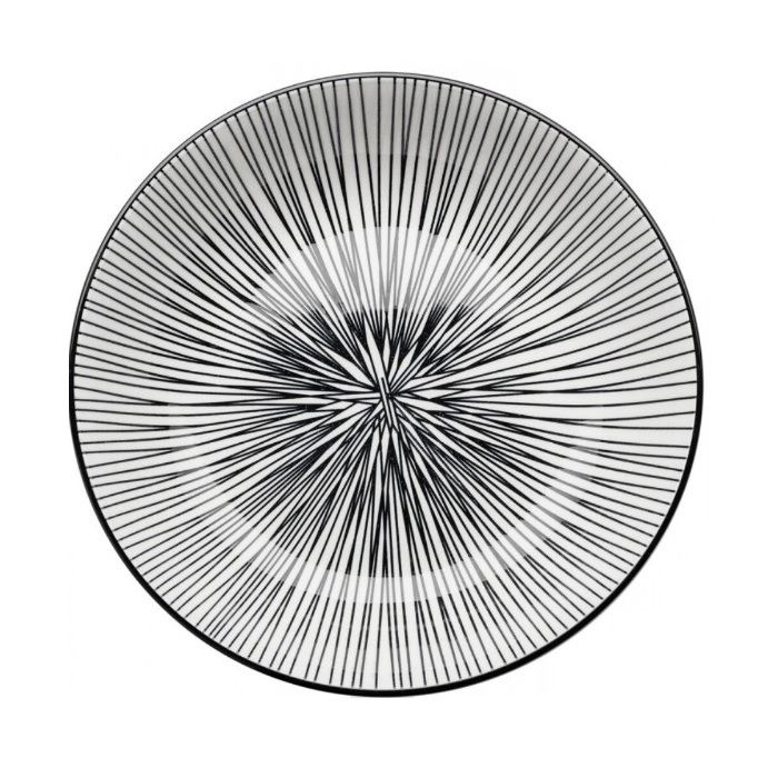 Тарелка Apollo Eclipse суповая фарфор 20 см черно-белая ECL-05/RCL-05