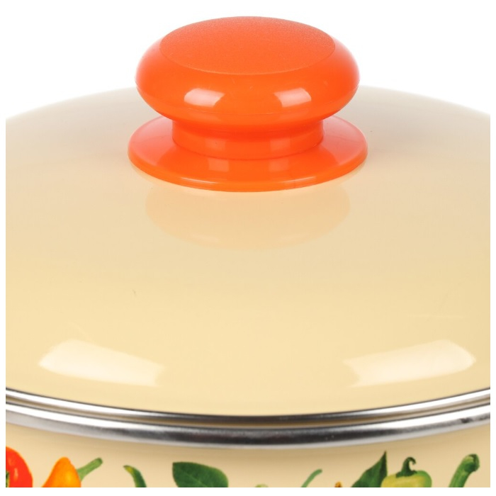 Кастрюля эмалированная Сибирские товары Перцы 3 л