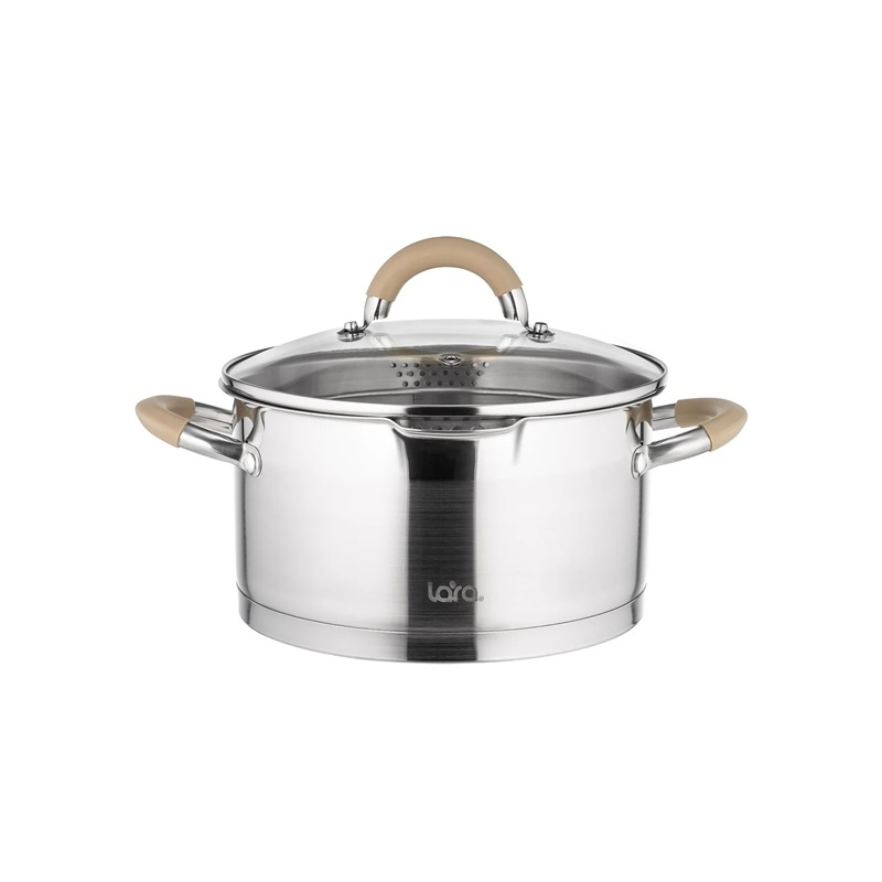 Кастрюля Lara Берлин с крышкой нержавеющая сталь 2,4 л