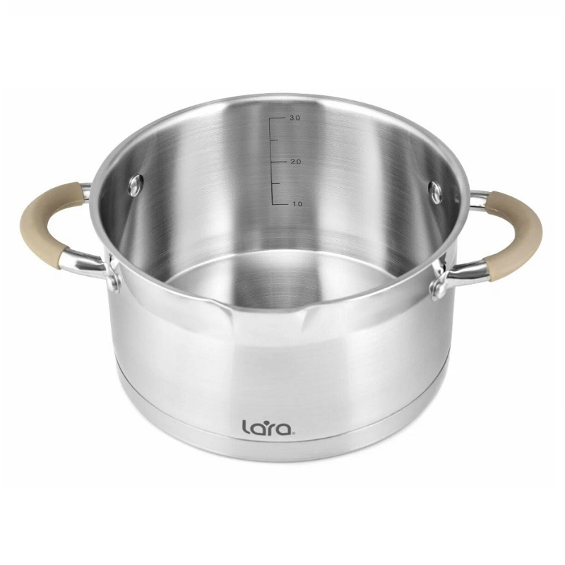 Кастрюля Lara Берлин с крышкой нержавеющая сталь 3,1 л