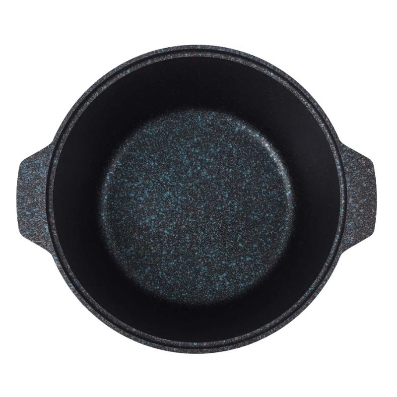 Кастрюля Kukmara Granit Ultra, антипригарное покрытие со стеклянной крышкой, синяя 3 л