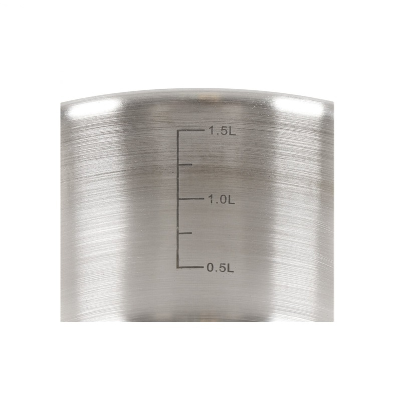 Ковш DANIKS Бонн нержавеющая сталь крышка стекло, индукция 1,8л