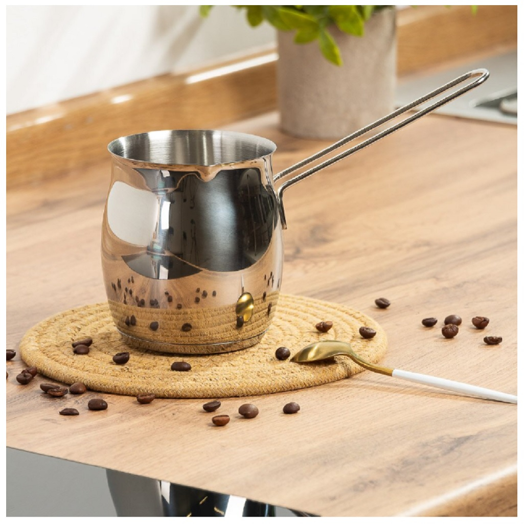 Турка Daniks Y4-8865, нержавеющая сталь, индукция 0.6 л для кофе