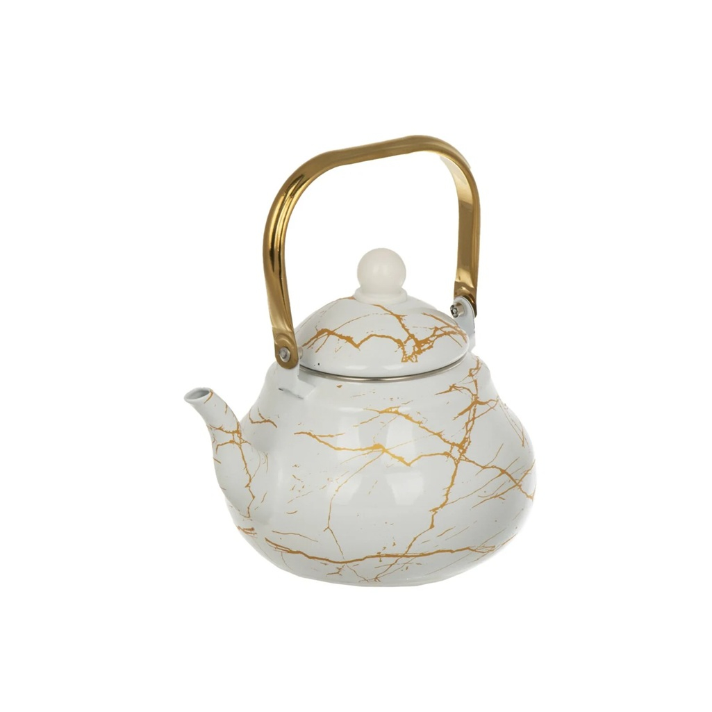 Чайник эмалированный Daniks Белый мрамор индукция 2.5л