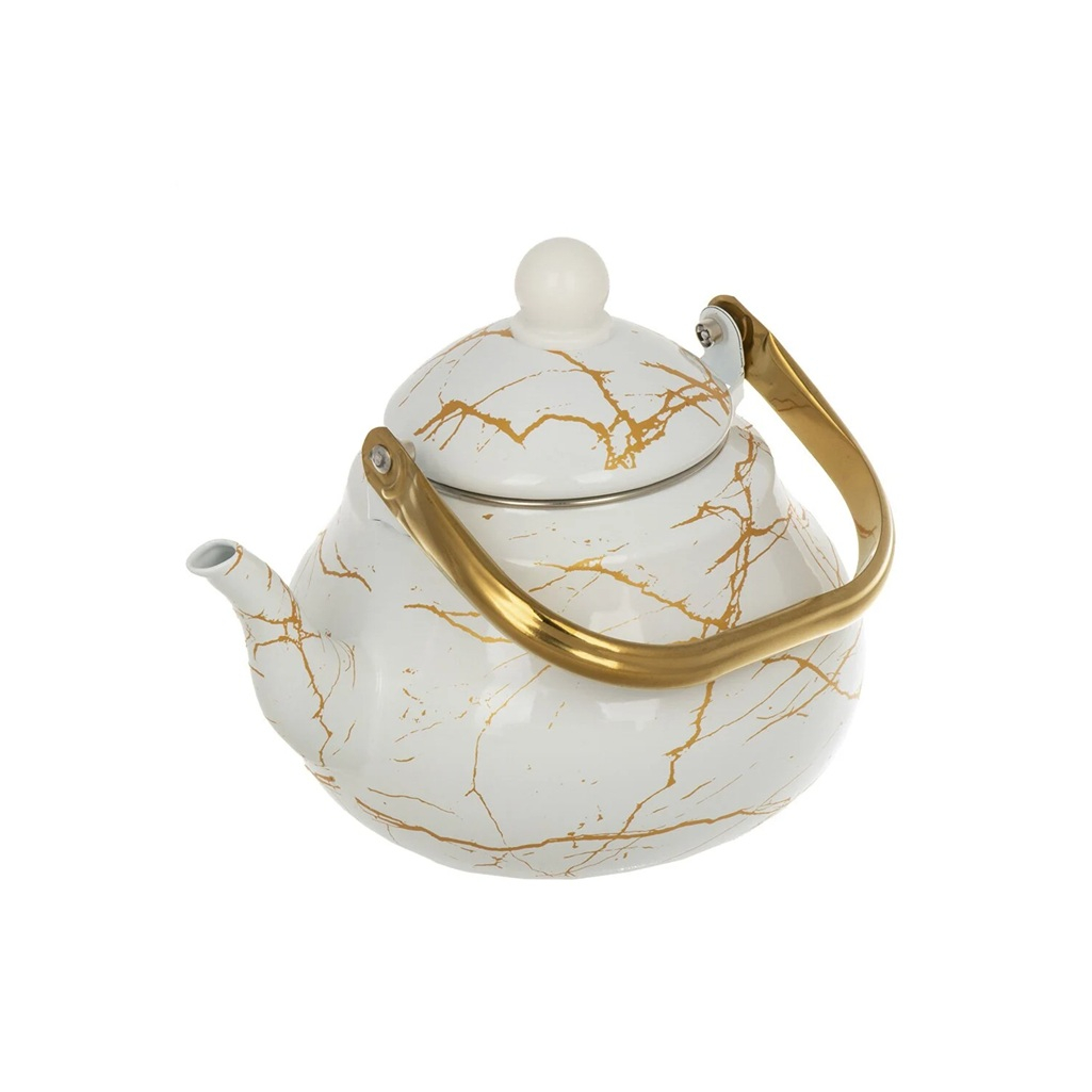 Чайник эмалированный Daniks Белый мрамор индукция 2.5л