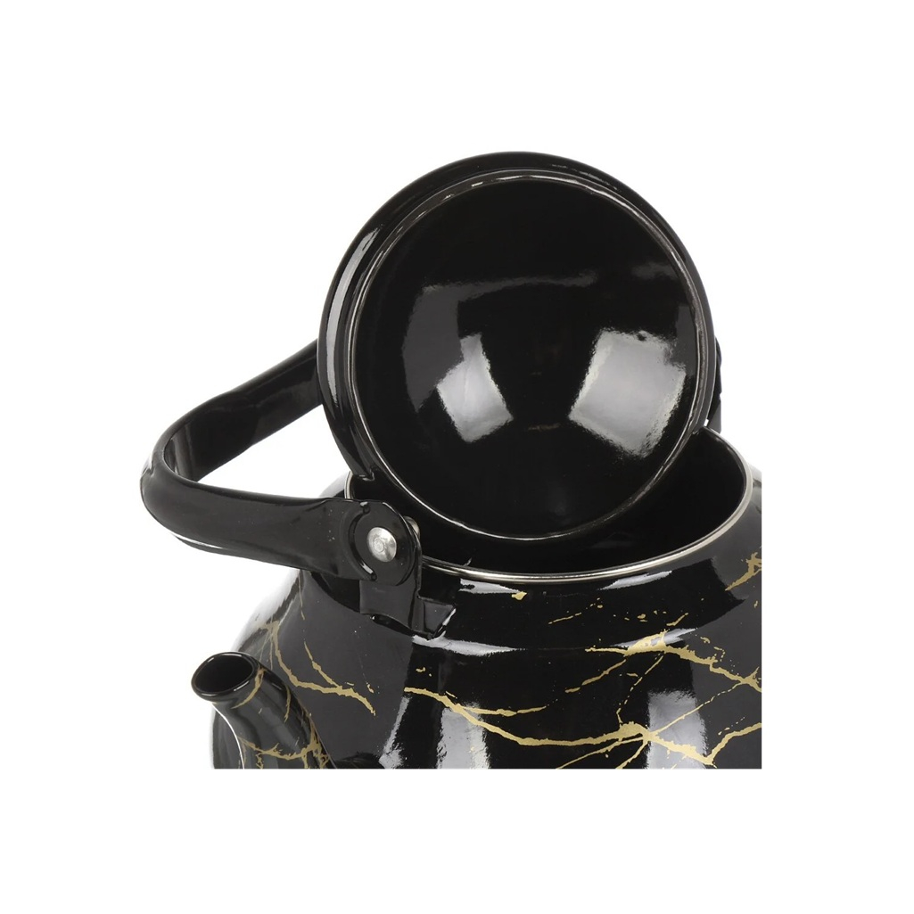 Чайник эмалированный Daniks Черный мрамор индукция 2.5л