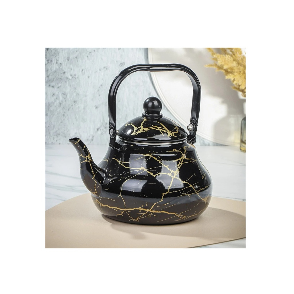 Чайник эмалированный Daniks Черный мрамор индукция 2.5л