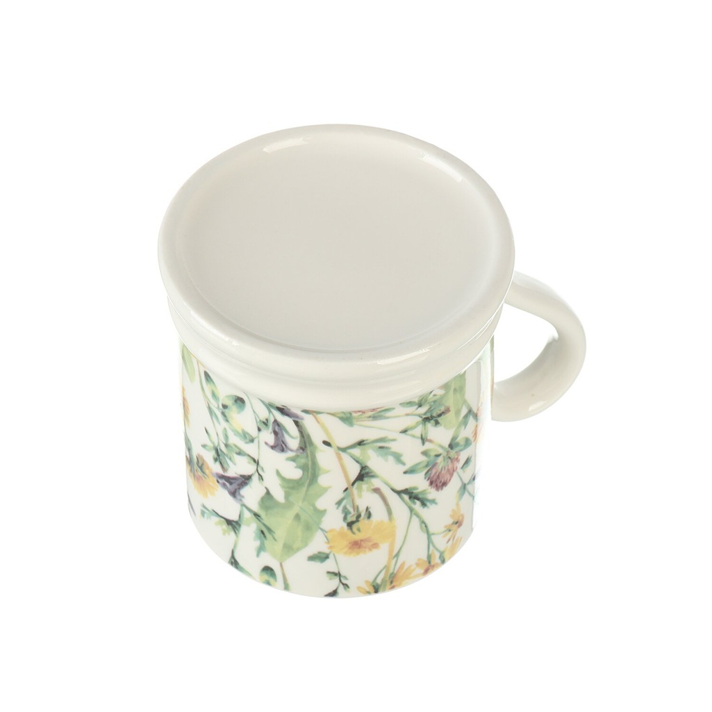 Кружка Noname Луговые цветы Y4-9005 керамика 370 мл, различные цвета