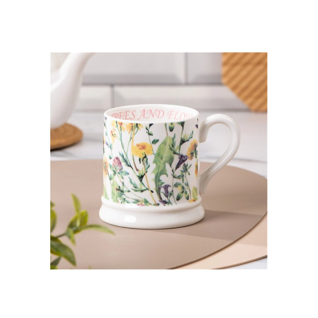 Кружка Noname Луговые цветы Y4-9005 керамика 370 мл, различные цвета