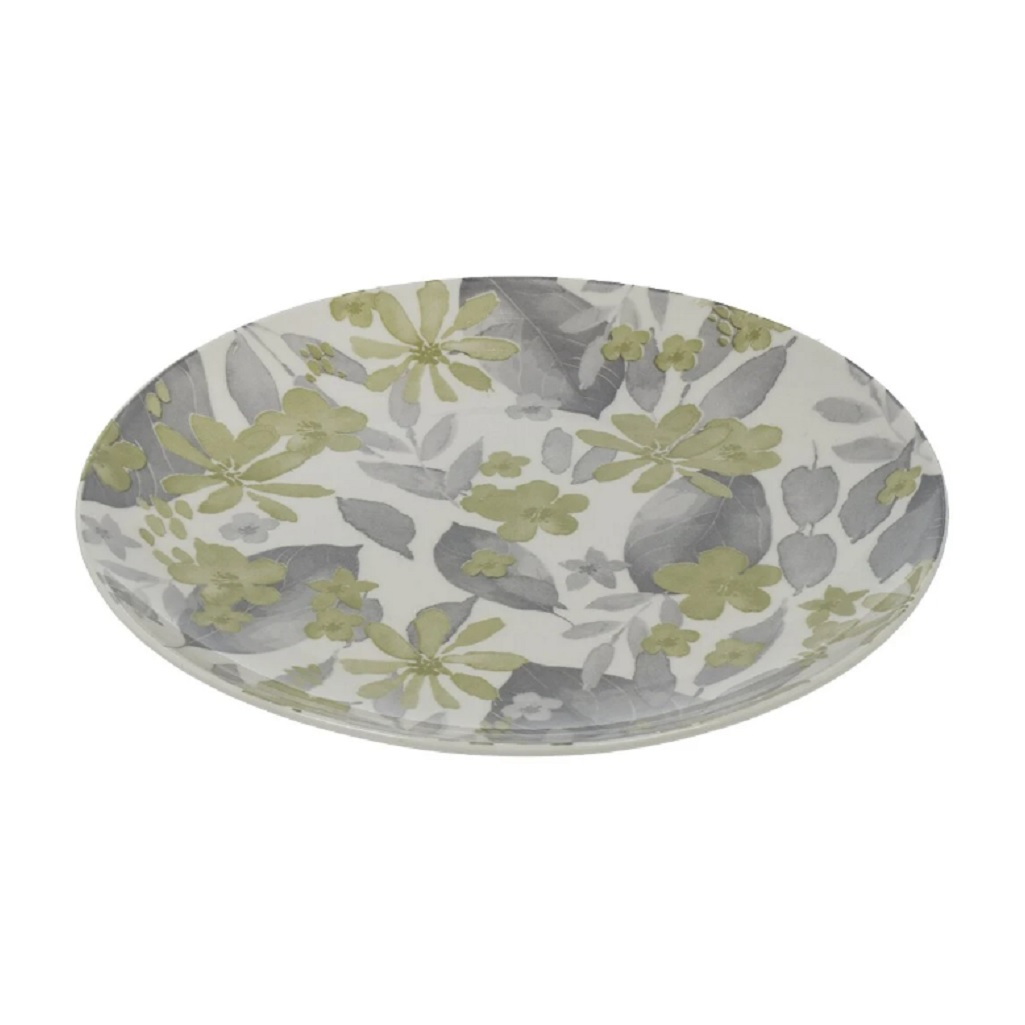 Тарелка обеденная Domenik Blooming DMD235, фарфор, 24 см, зеленая