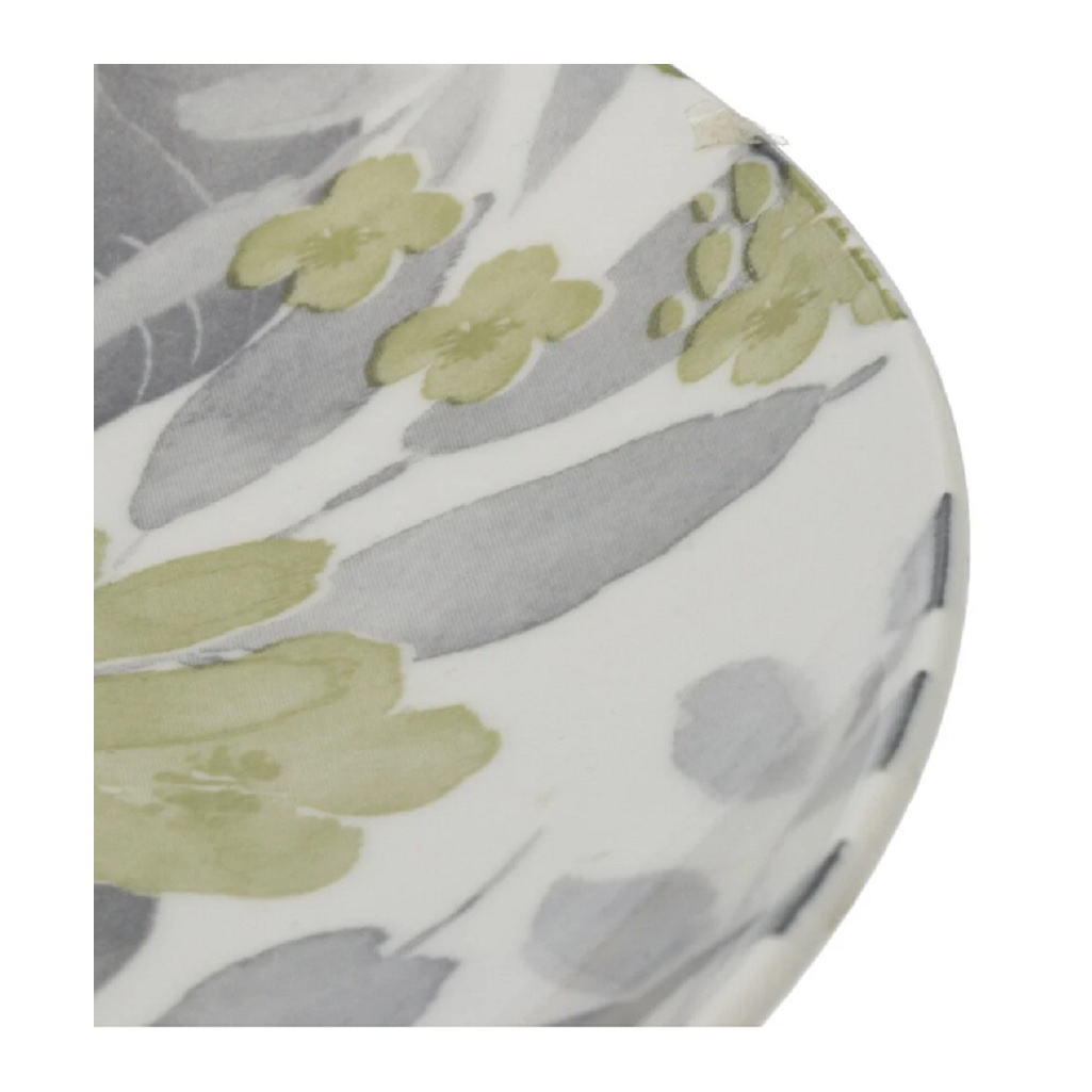 Тарелка обеденная Domenik Blooming DMD235, фарфор, 24 см, зеленая