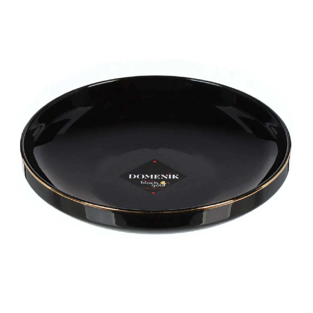 Тарелка суповая Domenik Black Gold DM3012-1, фарфор, 19 см, круглая