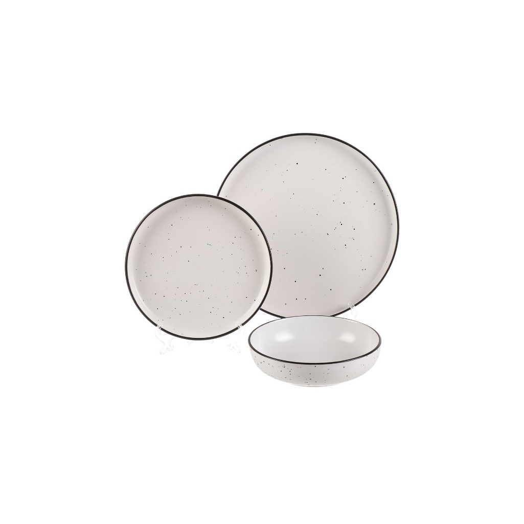 Салатник Atmosphere La Villa, керамика, круглый, белый, рисунок точки, 5х18.5 см, 1 л, AT-K2866