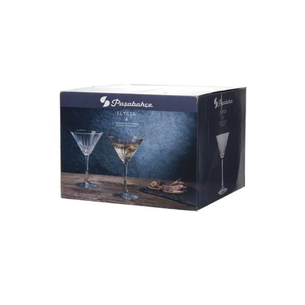 Набор бокалов Pasabahce Elysia для мартини, стекло, 220 мл, в упаковке 4 бокала, 440328