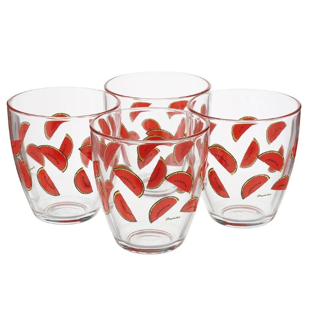 Набор для напитков Pasabahce Jungle Арбуз, стекло, 7 предметов, кувшин, 6 стаканов