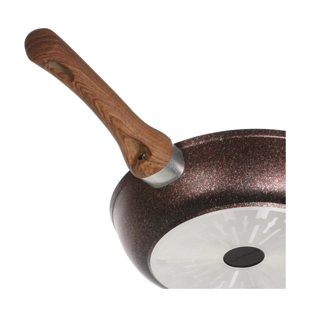 Сковорода Kukmara Granit Ultra Red Induction, антипригарная, эргономичная ручка, 26 см