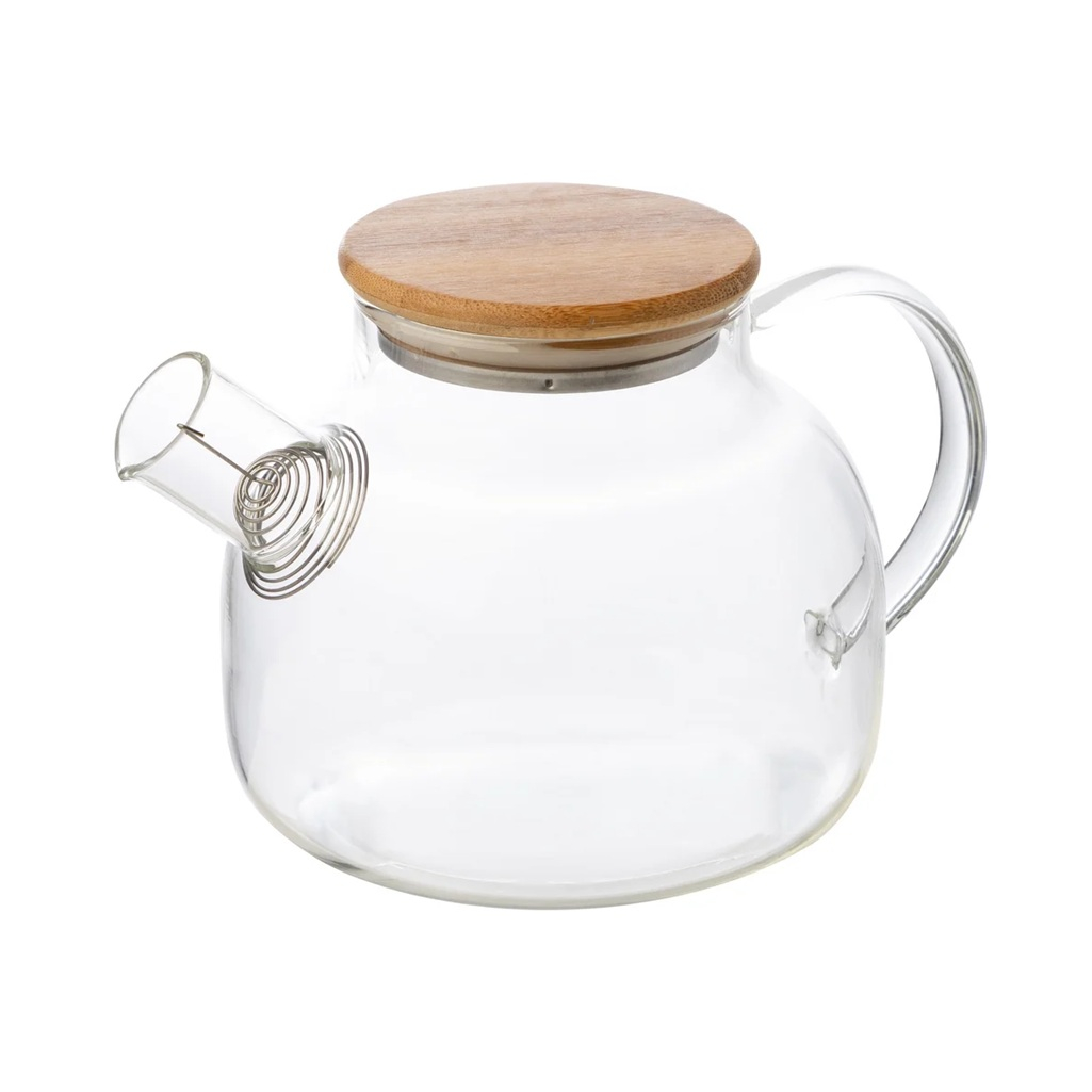 Чайник заварочный Mallony Foresta di bambu с крышкой из бамбука, стекло, 1 л