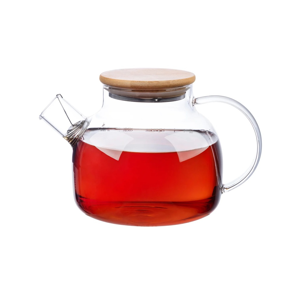 Чайник заварочный Mallony Foresta di bambu с крышкой из бамбука, стекло, 1 л