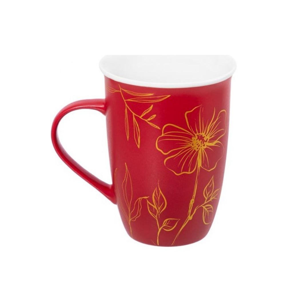 Кружка Elan Gallery Цветок, фарфор New Bone China, 450 мл 125х90х125 мм, 230257