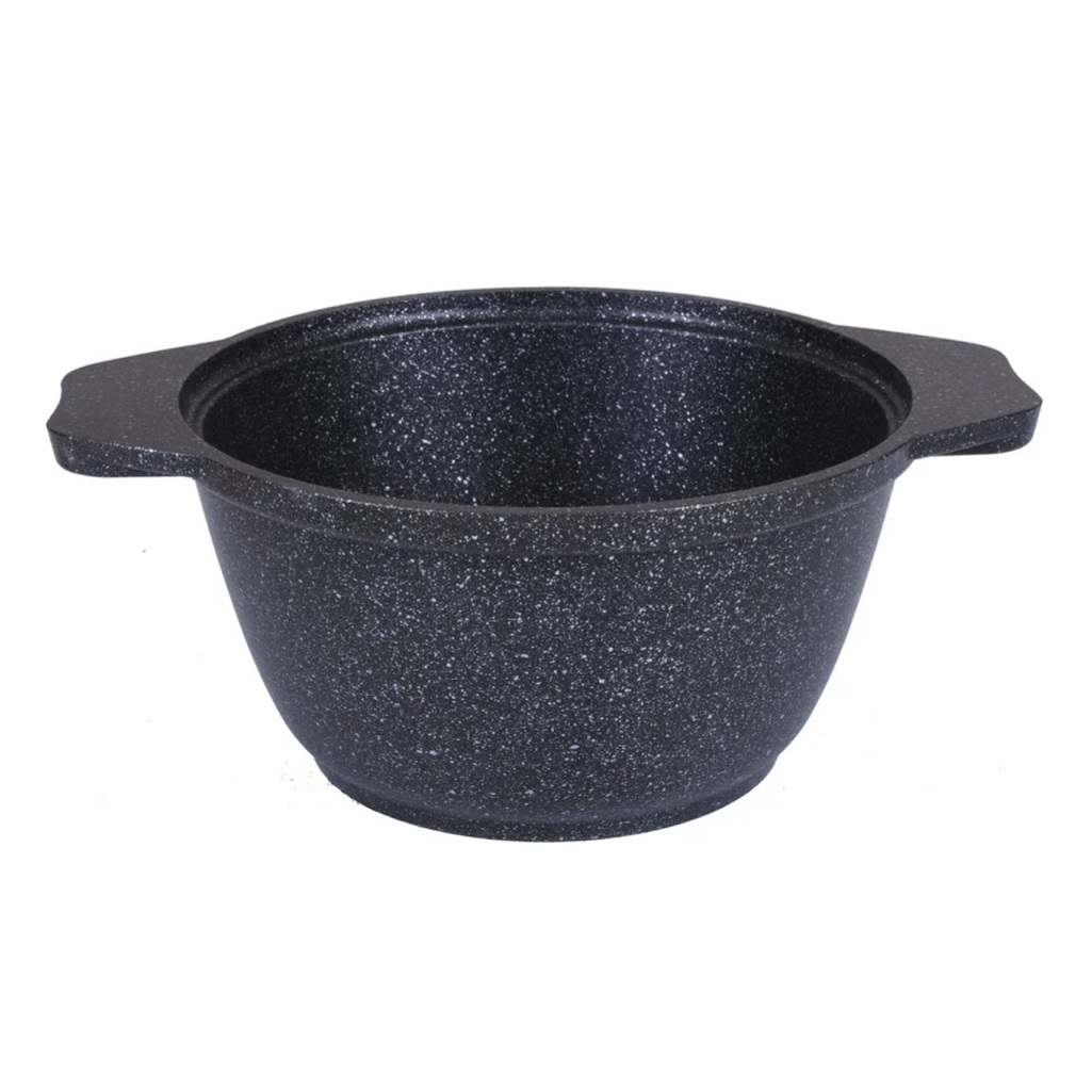 Кастрюля Kukmara КМТ12А со стеклянной крышкой, эргономичные ручки, тёмный мрамор, 1 л