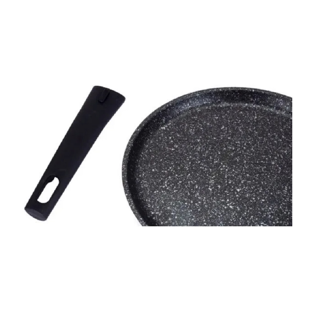 Сковорода блинная Kukmara сбмт220а-1а тёмный мрамор, низкие бортики, для всех типов плит, 22 см