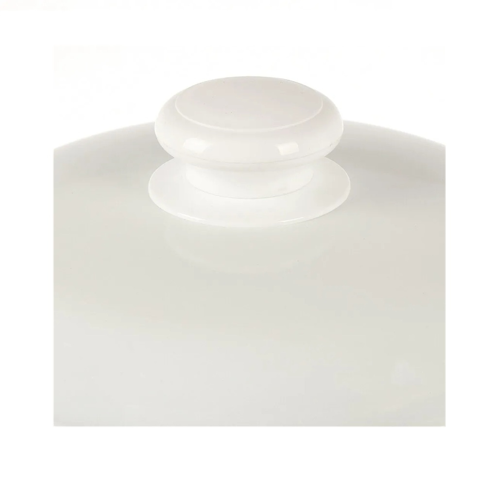 Кастрюля эмалированная ЛЗЭП С-4216 Оливковая ветвь с крышкой, белая, 5 л