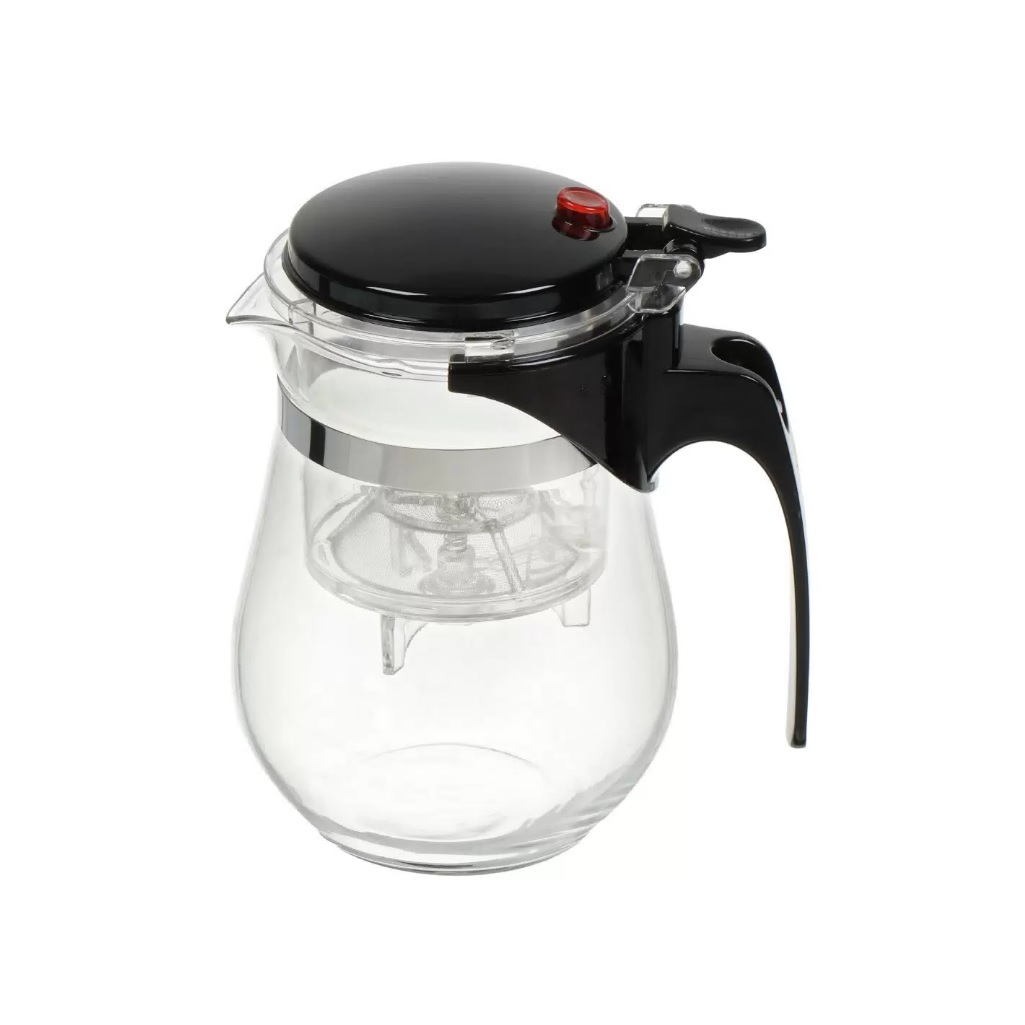 Чайник заварочный Mallony Gung Fu, стеклянный, 500 мл, с кнопкой