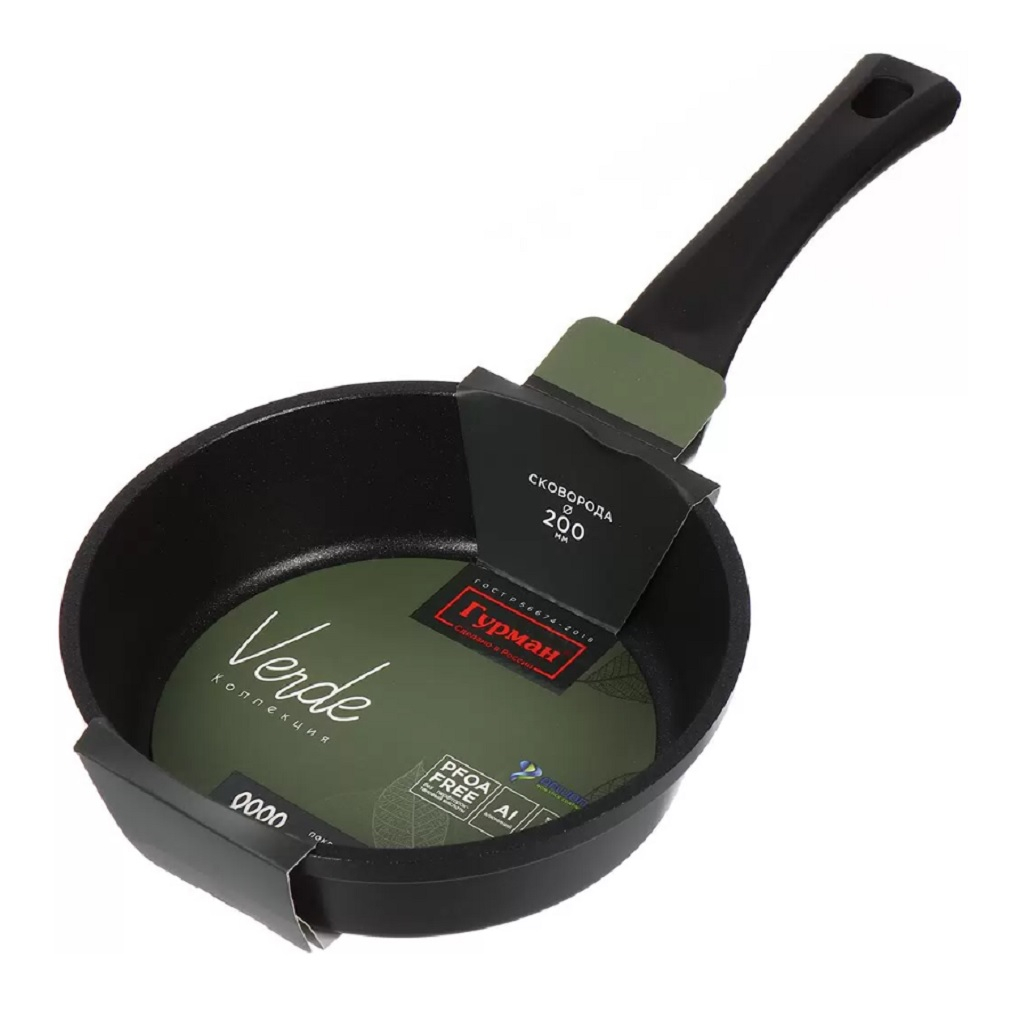 Сковорода Гурман Verde ГМ2001 антипригарное покрытие, индукция, 20 см