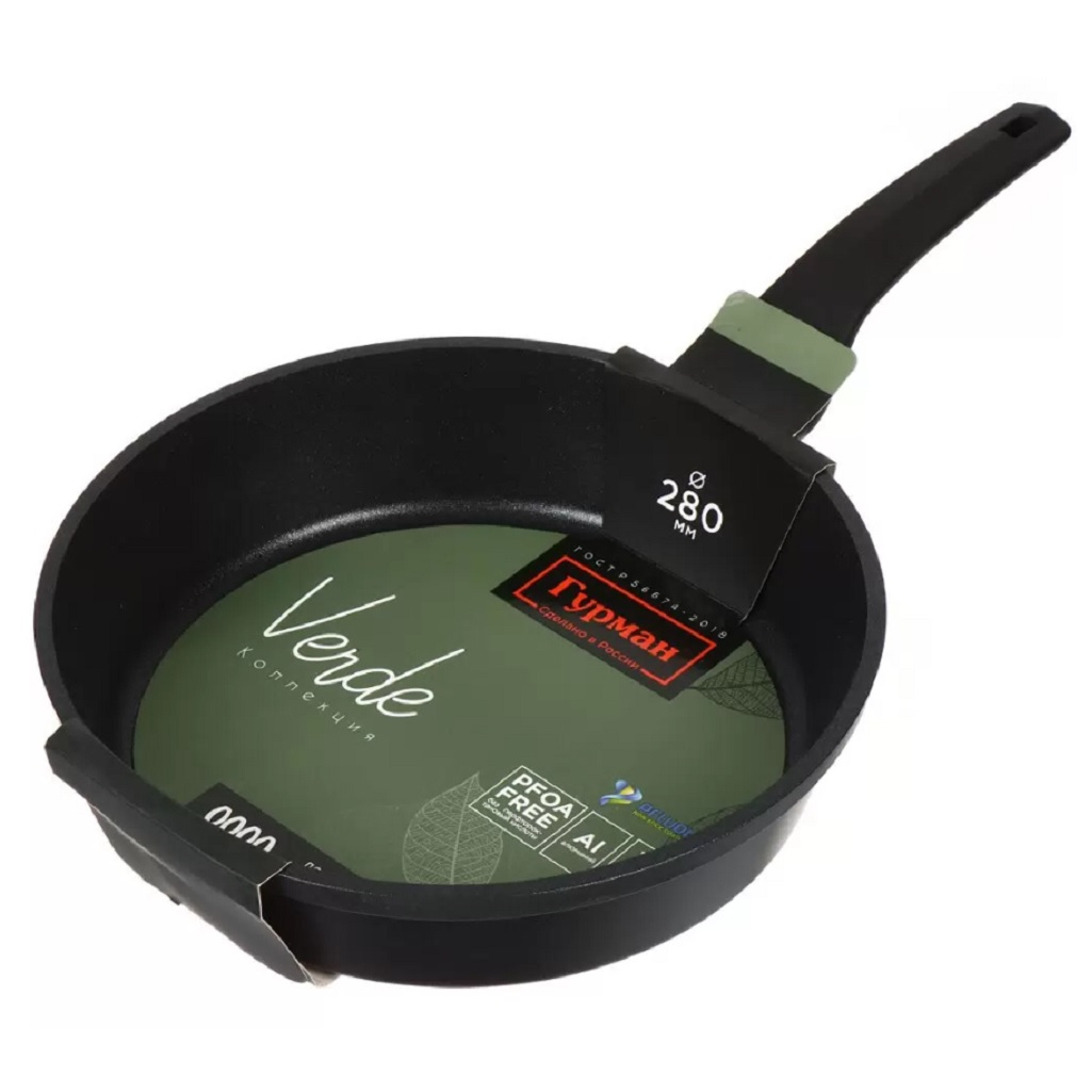 Сковорода Гурман Verde ГМ2801, антипригарное покрытие, индукция, 28 см